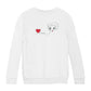 Betty Boop Line Art Love Yourself Heart Kids Sweatshirt-Betty Boop Shop