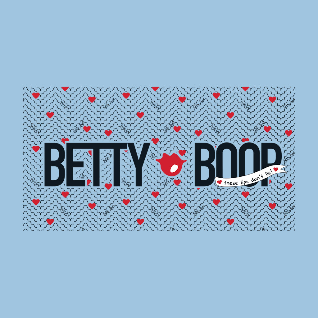Betty Boop Heart Pattern These Lips Don't Lie! Women's Hooded Sweatshirt-Betty Boop Shop