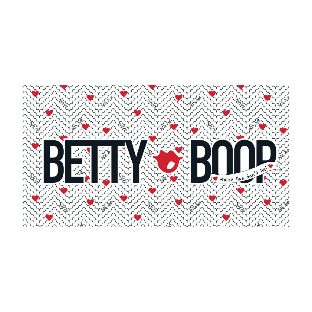 Betty Boop Heart Pattern These Lips Don't Lie! Women's Hooded Sweatshirt-Betty Boop Shop