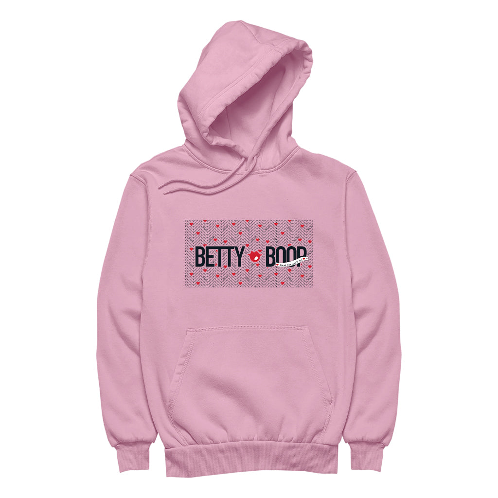 Betty Boop Heart Pattern These Lips Don't Lie! Women's Hooded Sweatshirt-Betty Boop Shop