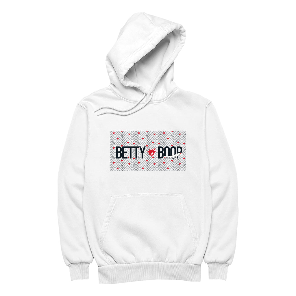 Betty Boop Heart Pattern These Lips Don't Lie! Women's Hooded Sweatshirt