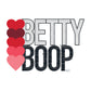 Betty Boop Hearts Pattern Text Women's T-Shirt-Betty Boop Shop