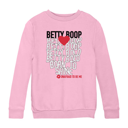 Betty Boop Bold Born To Shine Kids Sweatshirt