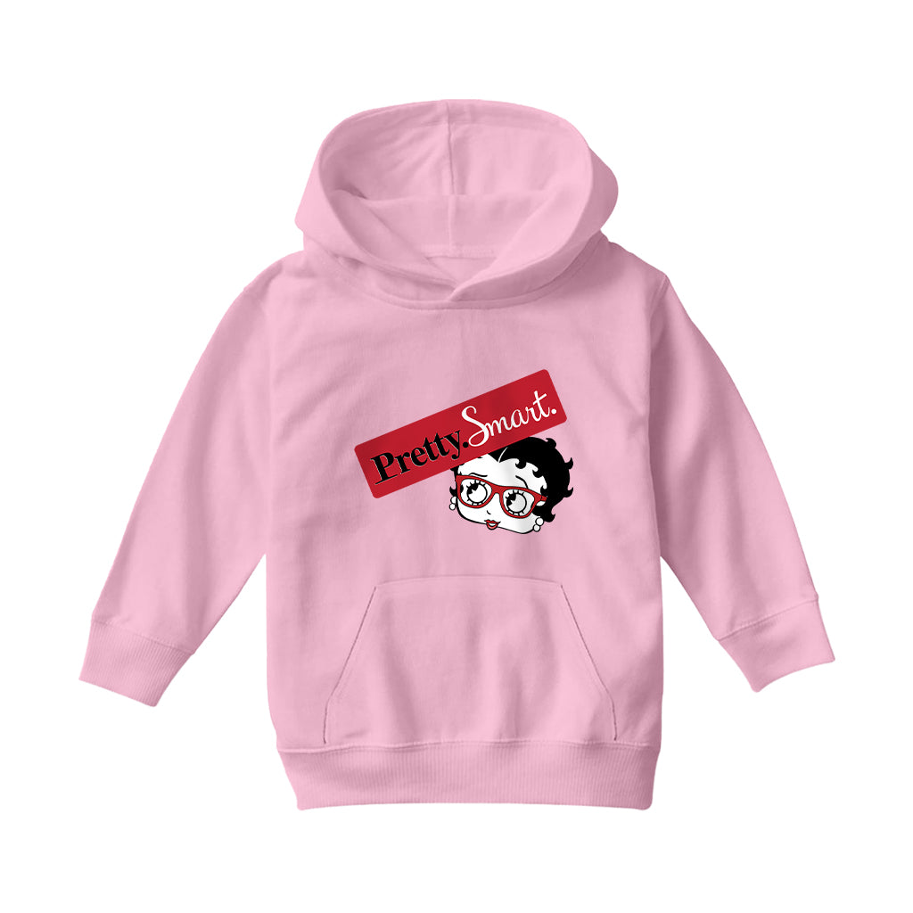 Betty Boop Glasses Pretty. Smart. Kids Hooded Sweatshirt