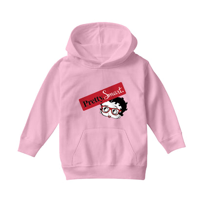 Betty Boop Glasses Pretty. Smart. Kids Hooded Sweatshirt