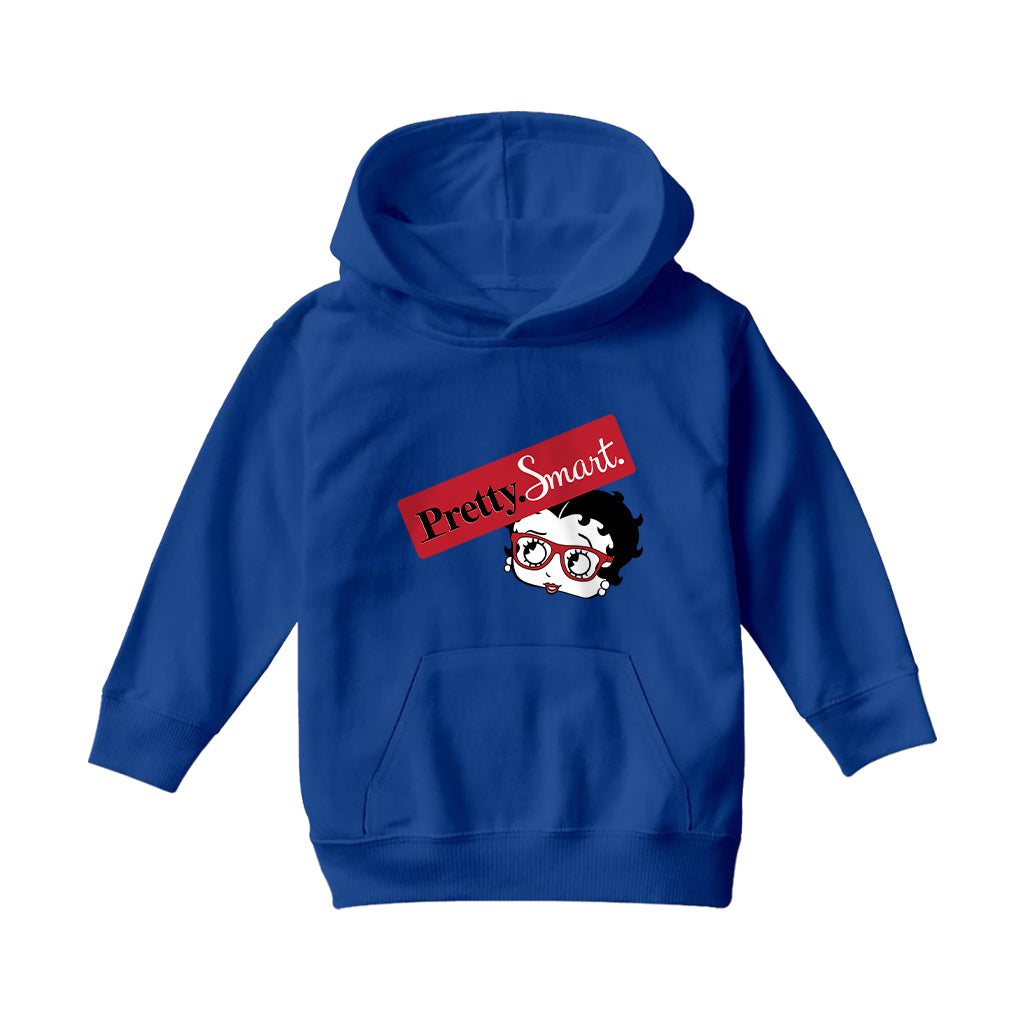 Betty Boop Glasses Pretty. Smart. Kids Hooded Sweatshirt-Betty Boop Shop