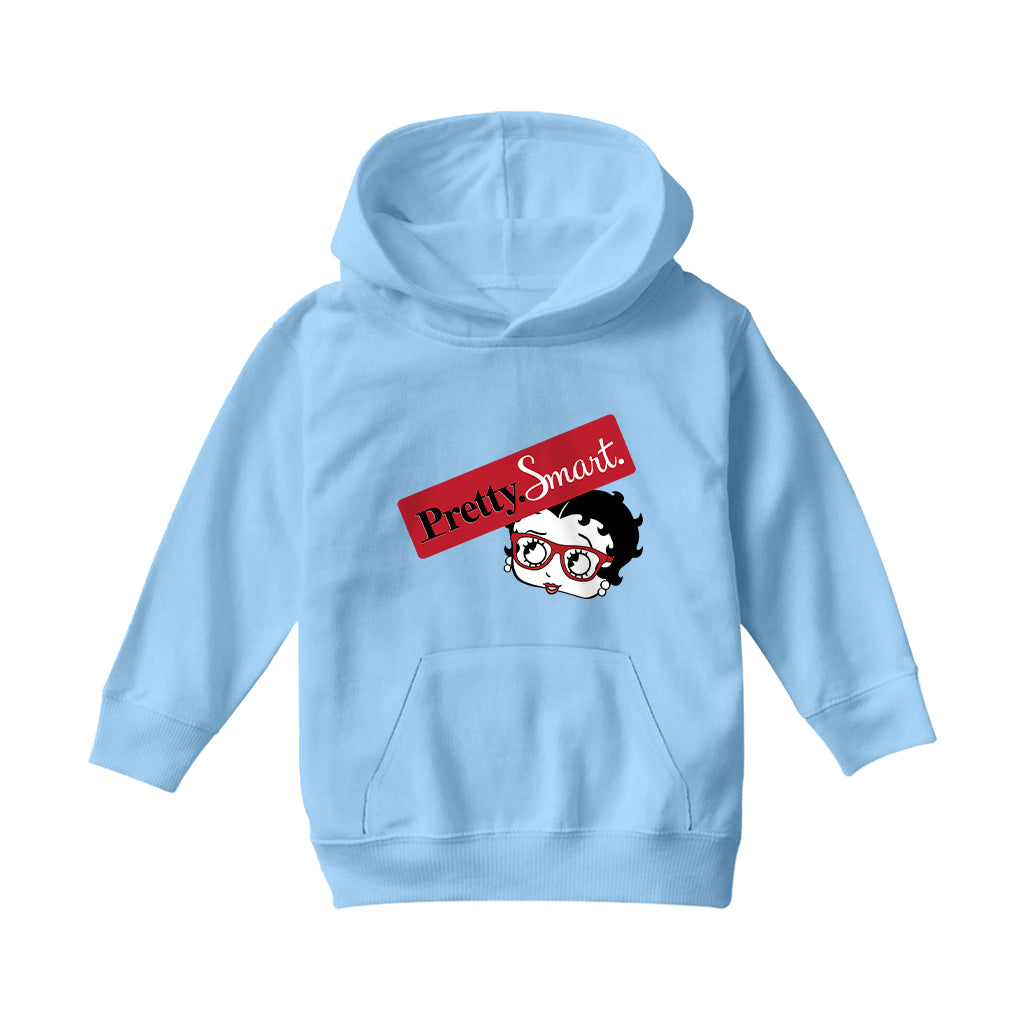 Betty Boop Glasses Pretty. Smart. Kids Hooded Sweatshirt-Betty Boop Shop