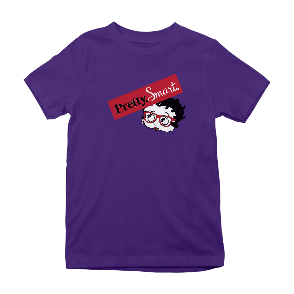 Betty Boop Glasses Pretty. Smart. Kids T-Shirt-Betty Boop Shop