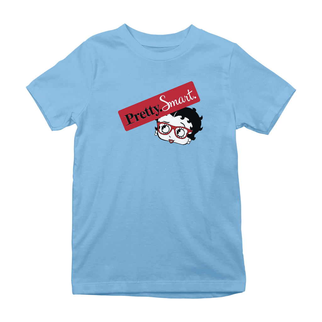 Betty Boop Glasses Pretty. Smart. Kids T-Shirt-Betty Boop Shop