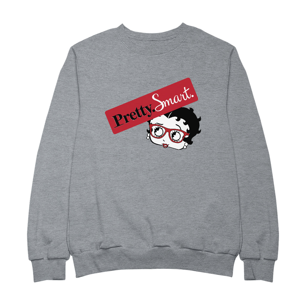 Betty Boop Glasses Pretty. Smart. Women's Sweatshirt