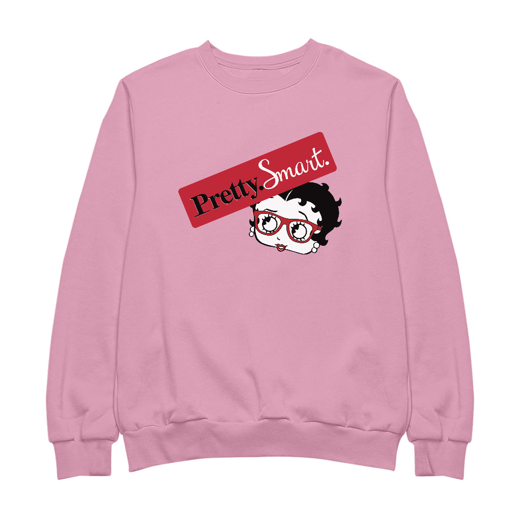 Betty Boop Glasses Pretty. Smart. Women's Sweatshirt-Betty Boop Shop
