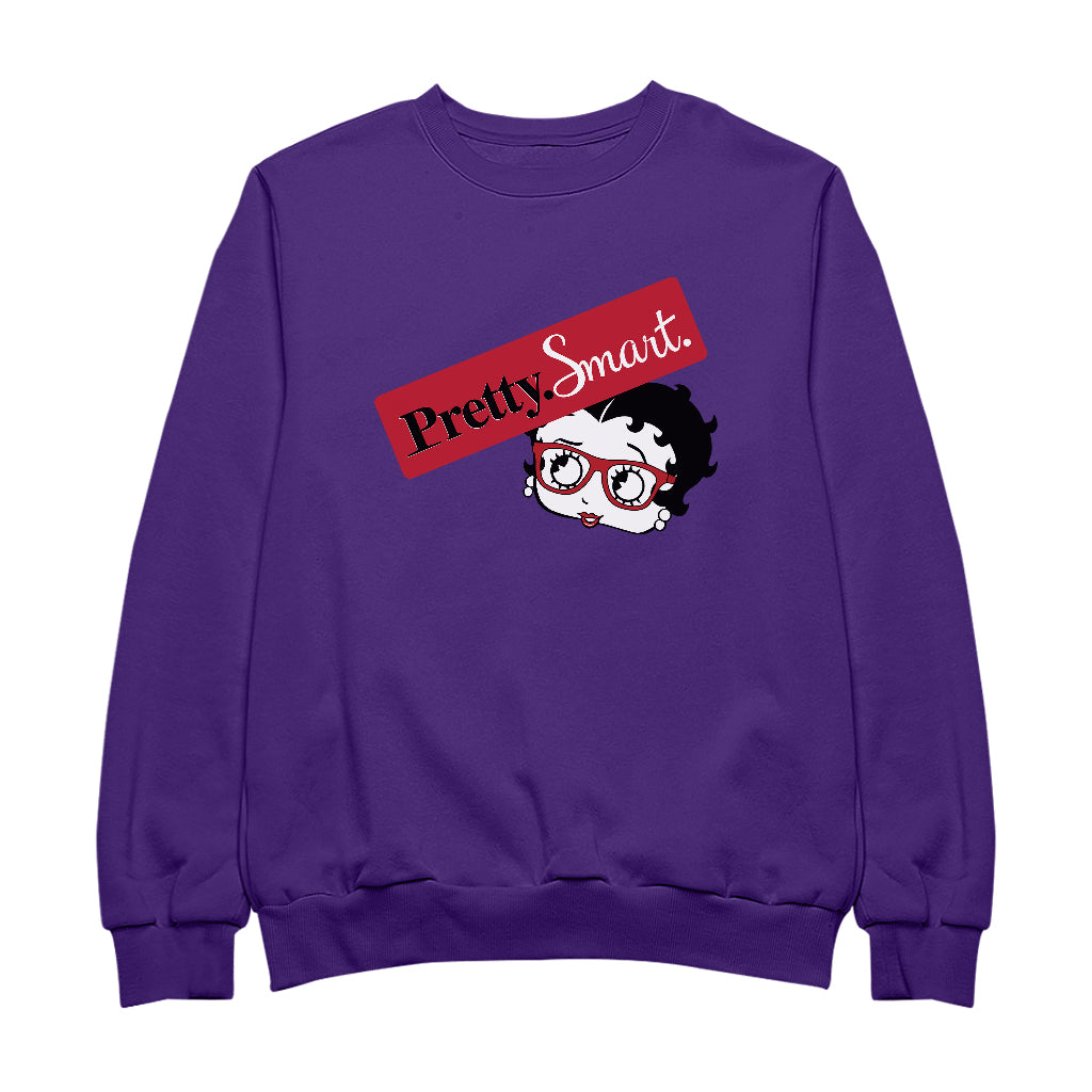 Betty Boop Glasses Pretty. Smart. Women's Sweatshirt-Betty Boop Shop