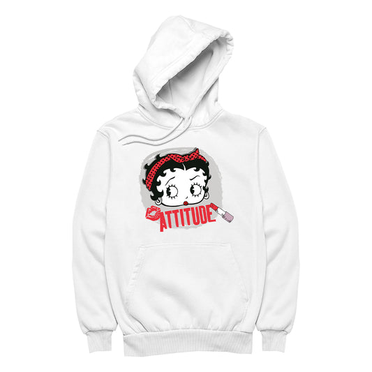 Betty Boop Lipstick Attitude Women's Hooded Sweatshirt