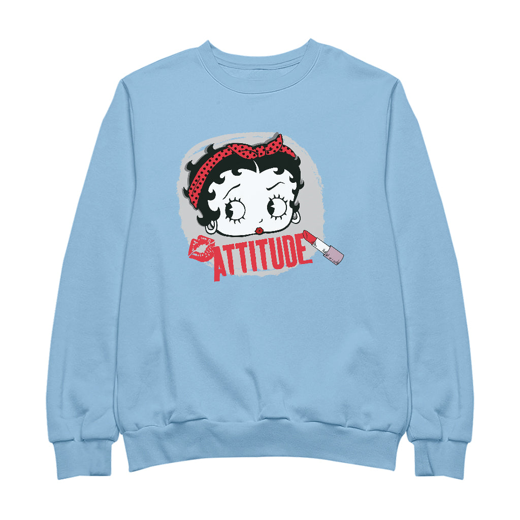 Betty Boop Lipstick Attitude Women's Sweatshirt-Betty Boop Shop