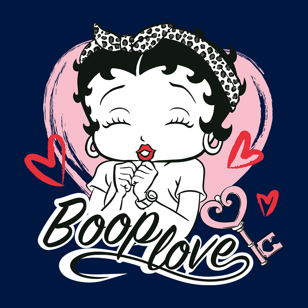 Betty Boop Love Key Hearts Women's Hooded Sweatshirt-Betty Boop Shop