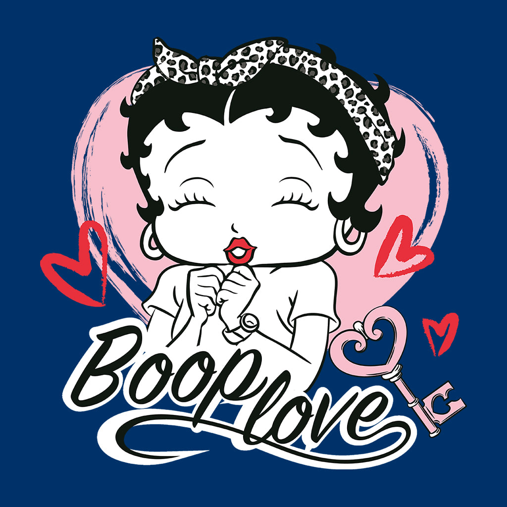 Betty Boop Love Key Hearts Women's Hooded Sweatshirt-Betty Boop Shop