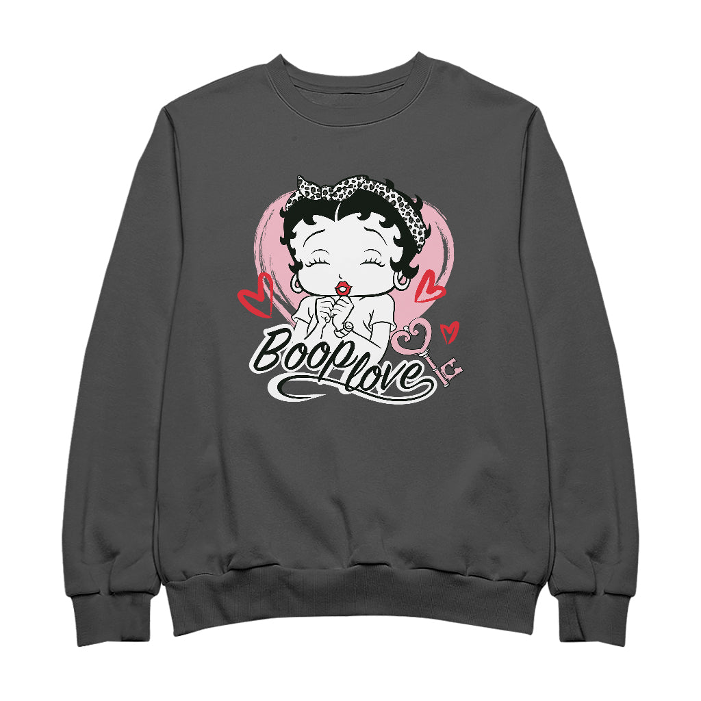 Betty Boop Love Key Hearts Women's Sweatshirt-Betty Boop Shop