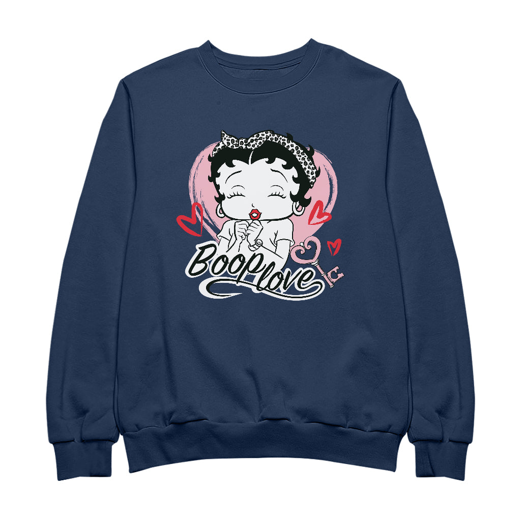 Betty Boop Love Key Hearts Women's Sweatshirt