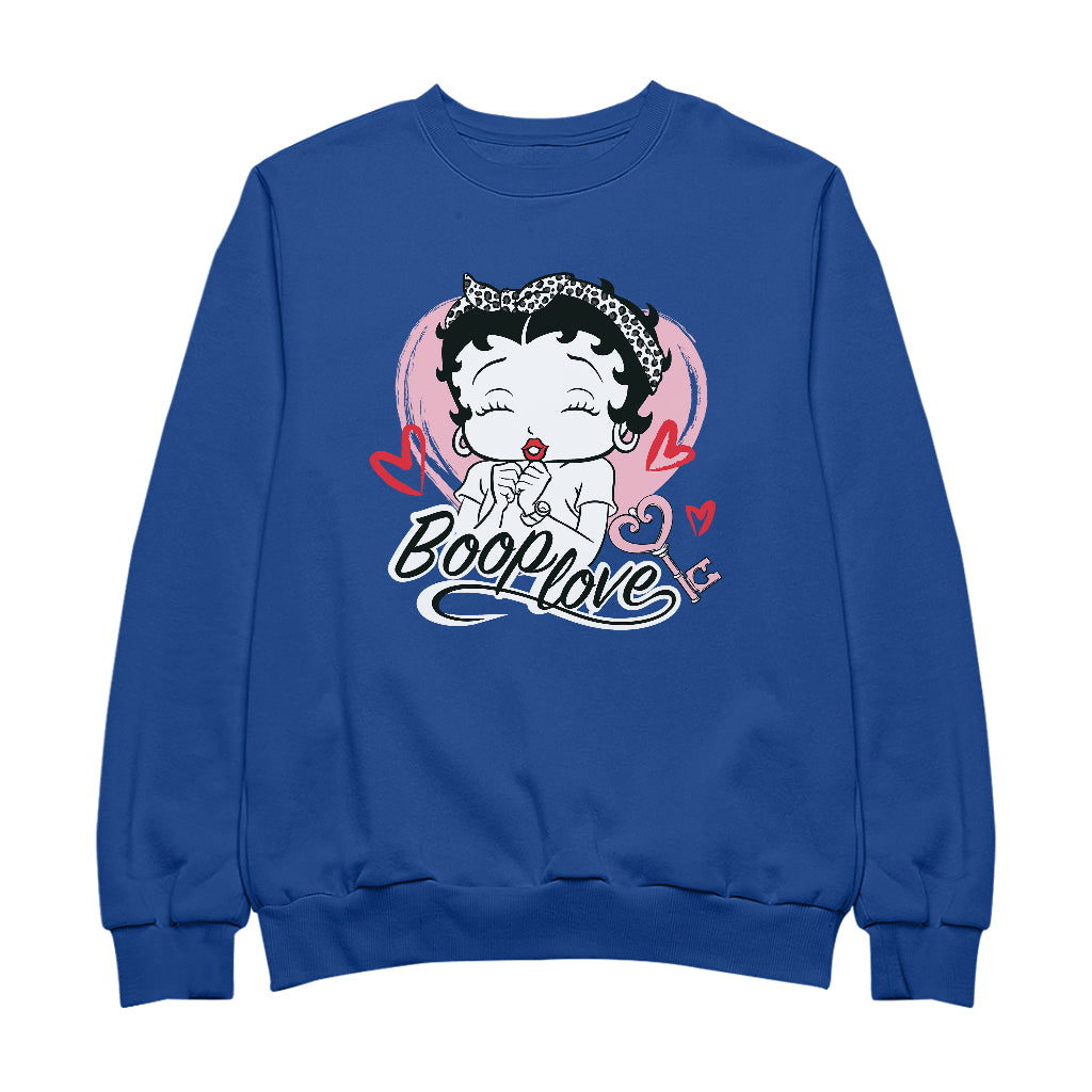 Betty Boop Love Key Hearts Women's Sweatshirt-Betty Boop Shop
