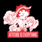 Betty Boop Attitude Is Everything Roses Women's Hooded Sweatshirt-Betty Boop Shop