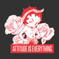 Betty Boop Attitude Is Everything Roses Women's Hooded Sweatshirt-Betty Boop Shop