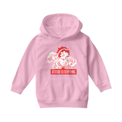 Betty Boop Attitude Is Everything Roses Kids Hooded Sweatshirt