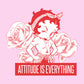 Betty Boop Attitude Is Everything Roses Women's Hooded Sweatshirt-Betty Boop Shop