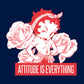Betty Boop Attitude Is Everything Roses Women's Hooded Sweatshirt-Betty Boop Shop