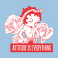 Betty Boop Attitude Is Everything Roses Women's Hooded Sweatshirt-Betty Boop Shop