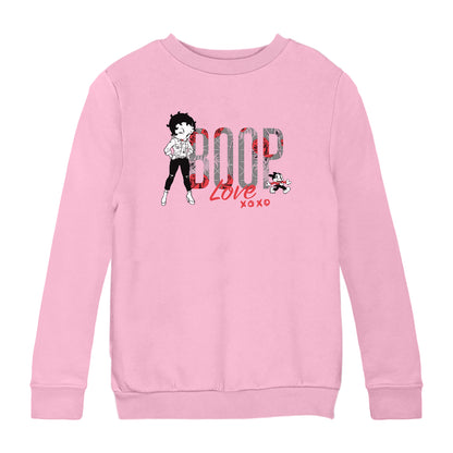 Betty Boop Love XOXO Bimbo Kids Sweatshirt