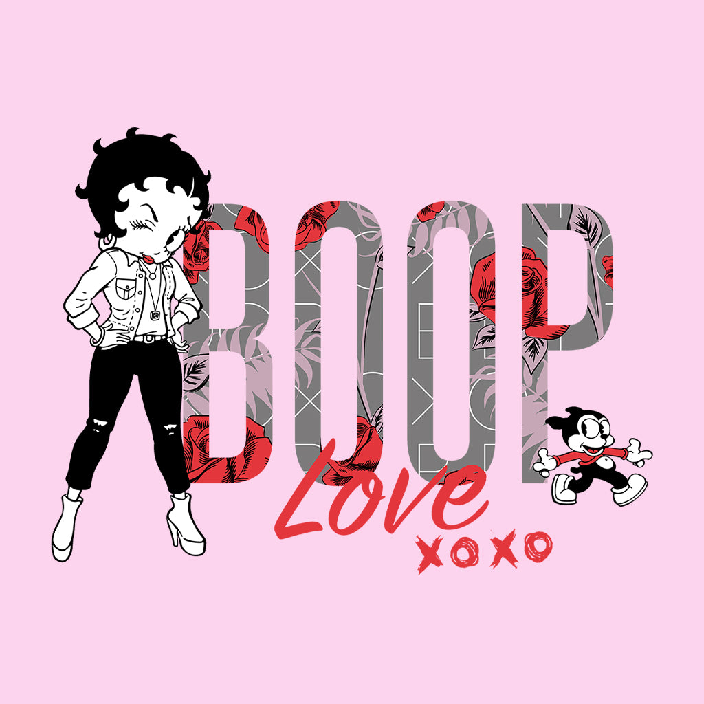 Betty Boop Love XOXO Bimbo Women's Hooded Sweatshirt-Betty Boop Shop