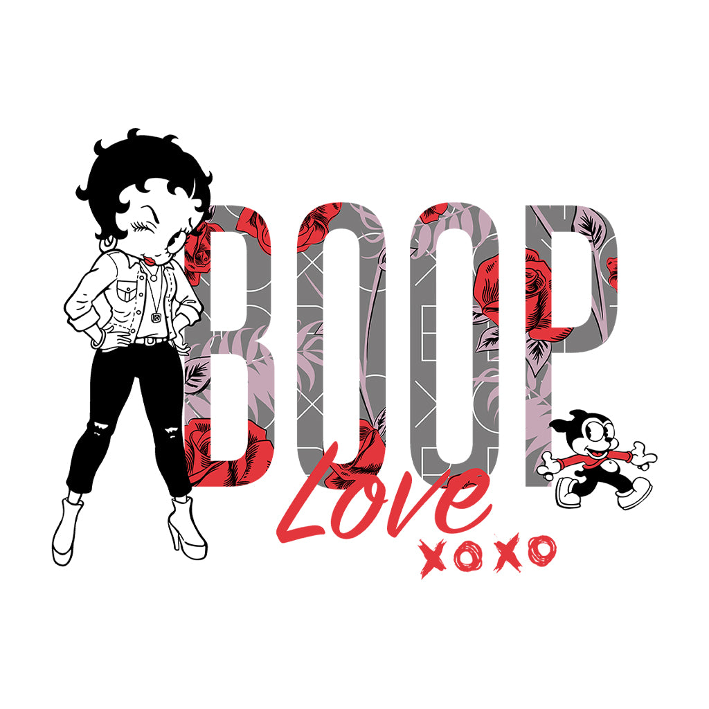 Betty Boop Love XOXO Bimbo Women's Hooded Sweatshirt-Betty Boop Shop