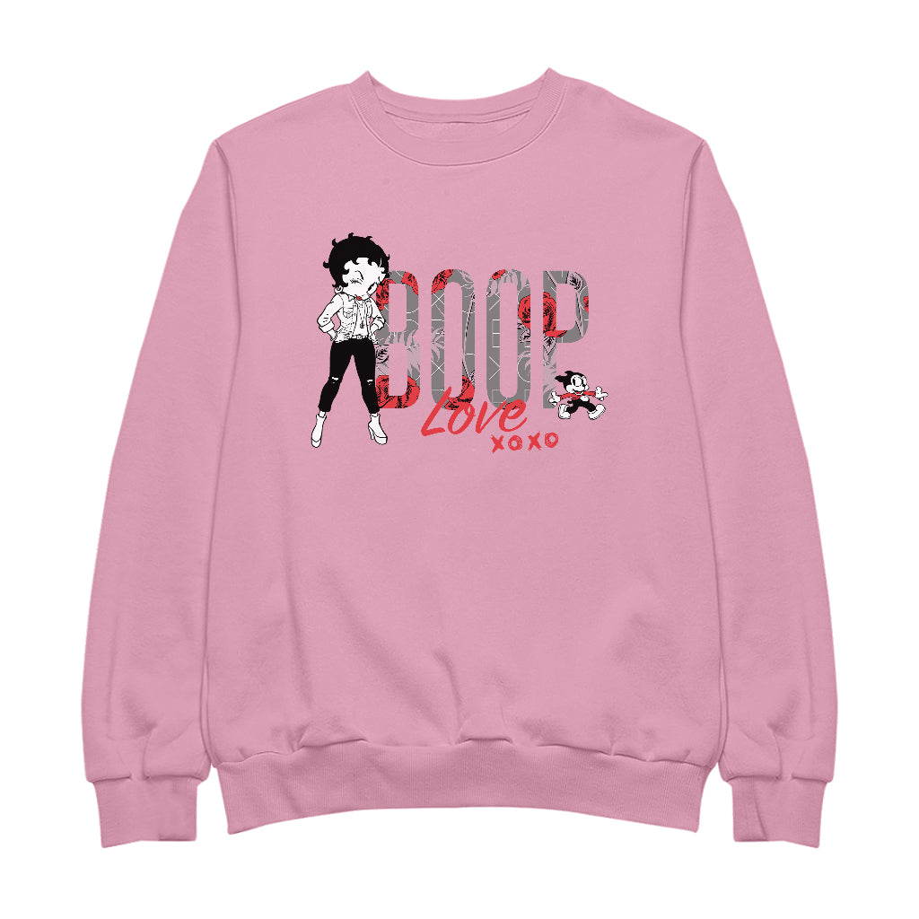 Betty Boop Love XOXO Bimbo Women's Sweatshirt-Betty Boop Shop