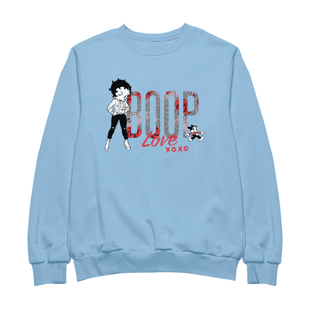 Betty Boop Love XOXO Bimbo Women's Sweatshirt-Betty Boop Shop