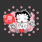 Betty Boop Ooh La La Lipstick Kisses Women's Hooded Sweatshirt-Betty Boop Shop