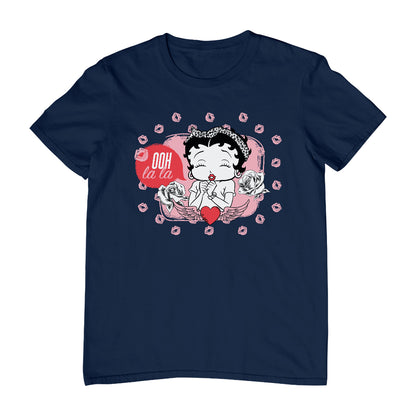 Betty Boop Ooh La La Lipstick Kisses Men's T-Shirt