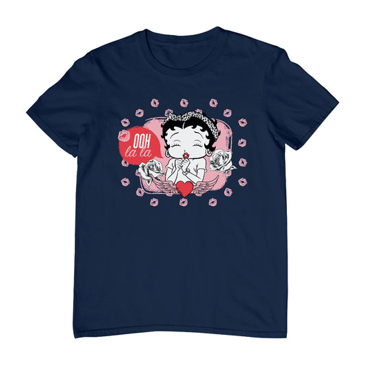 Betty Boop Ooh La La Lipstick Kisses Men's T-Shirt