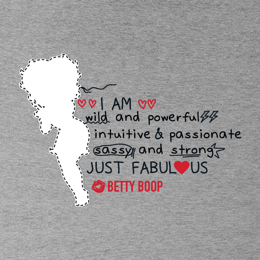 Betty Boop I Am Just Fabulous Women's Hooded Sweatshirt-Betty Boop Shop