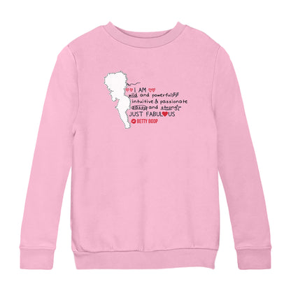 Betty Boop I Am Just Fabulous Kids Sweatshirt
