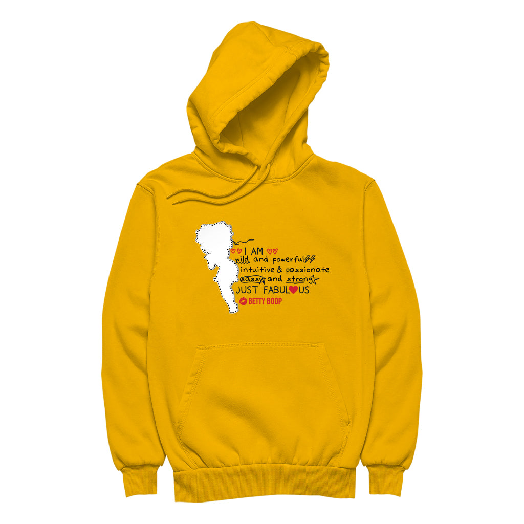 Betty Boop I Am Just Fabulous Women's Hooded Sweatshirt-Betty Boop Shop