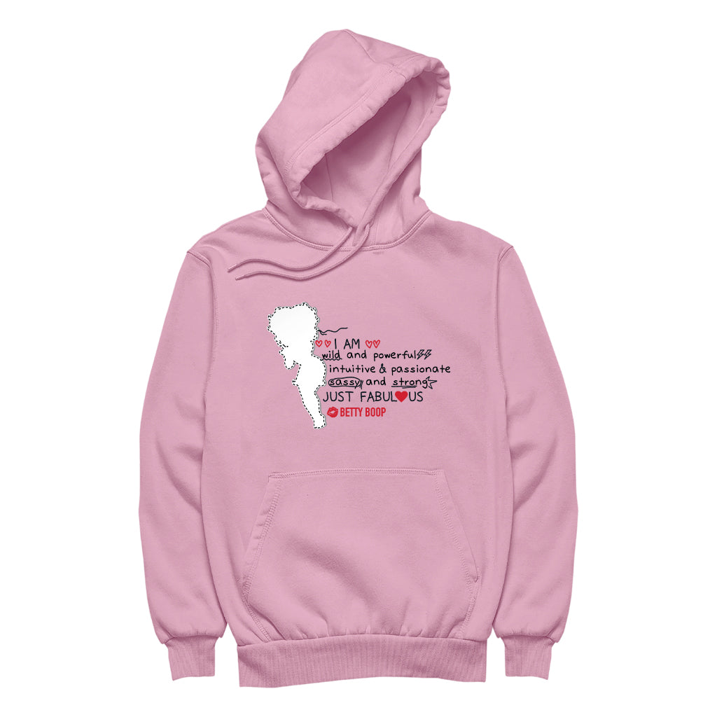 Betty Boop I Am Just Fabulous Women's Hooded Sweatshirt-Betty Boop Shop