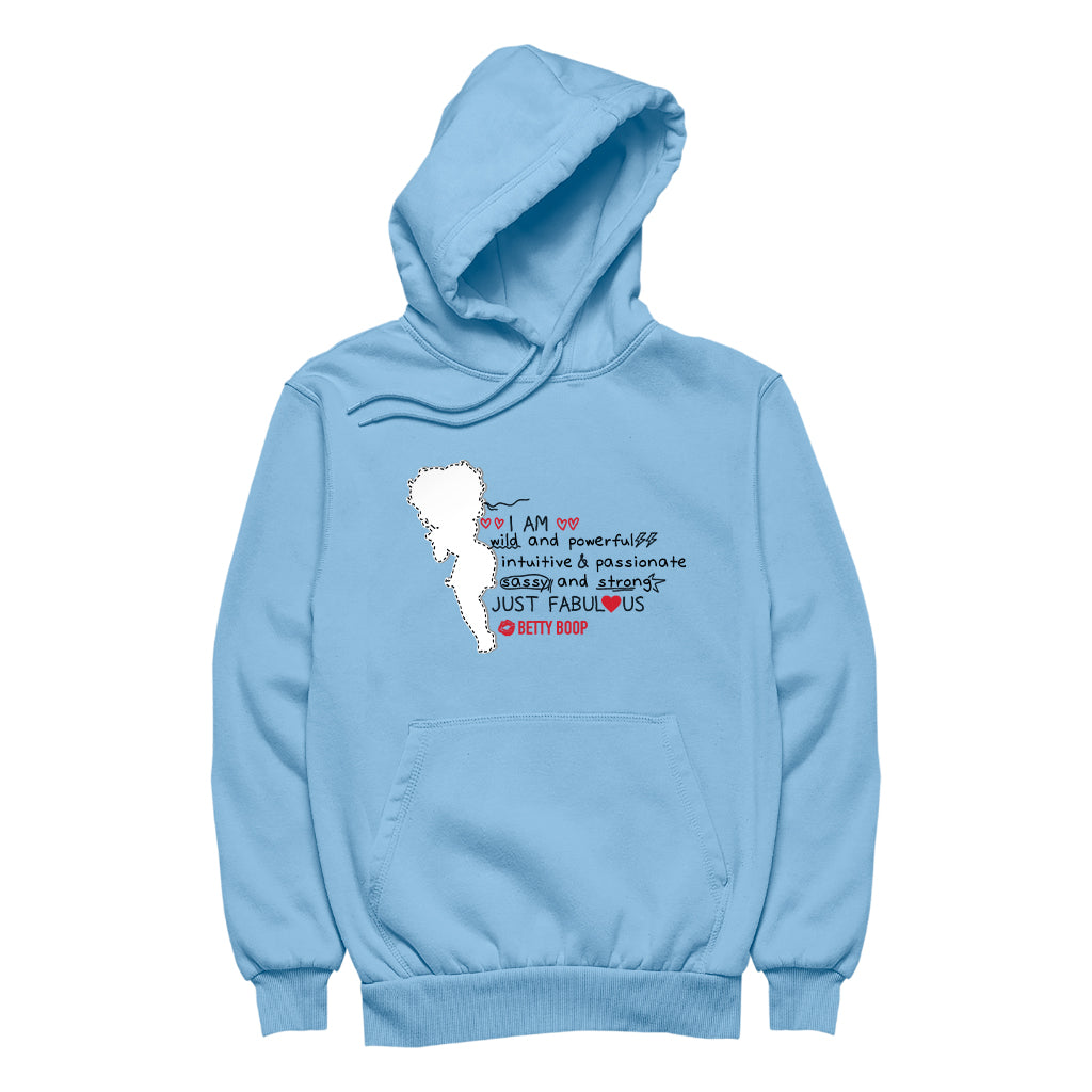 Betty Boop I Am Just Fabulous Women's Hooded Sweatshirt-Betty Boop Shop