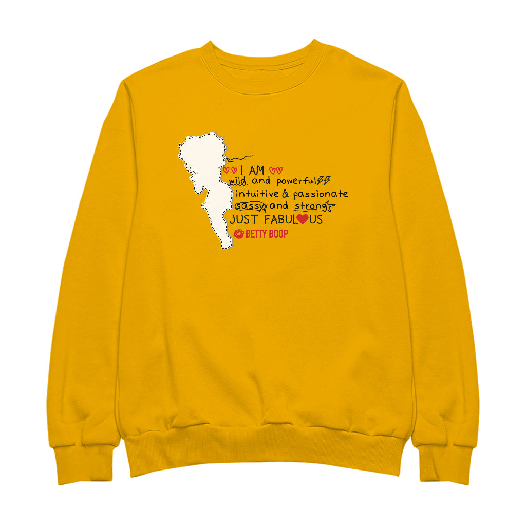 Betty Boop I Am Just Fabulous Women's Sweatshirt-Betty Boop Shop
