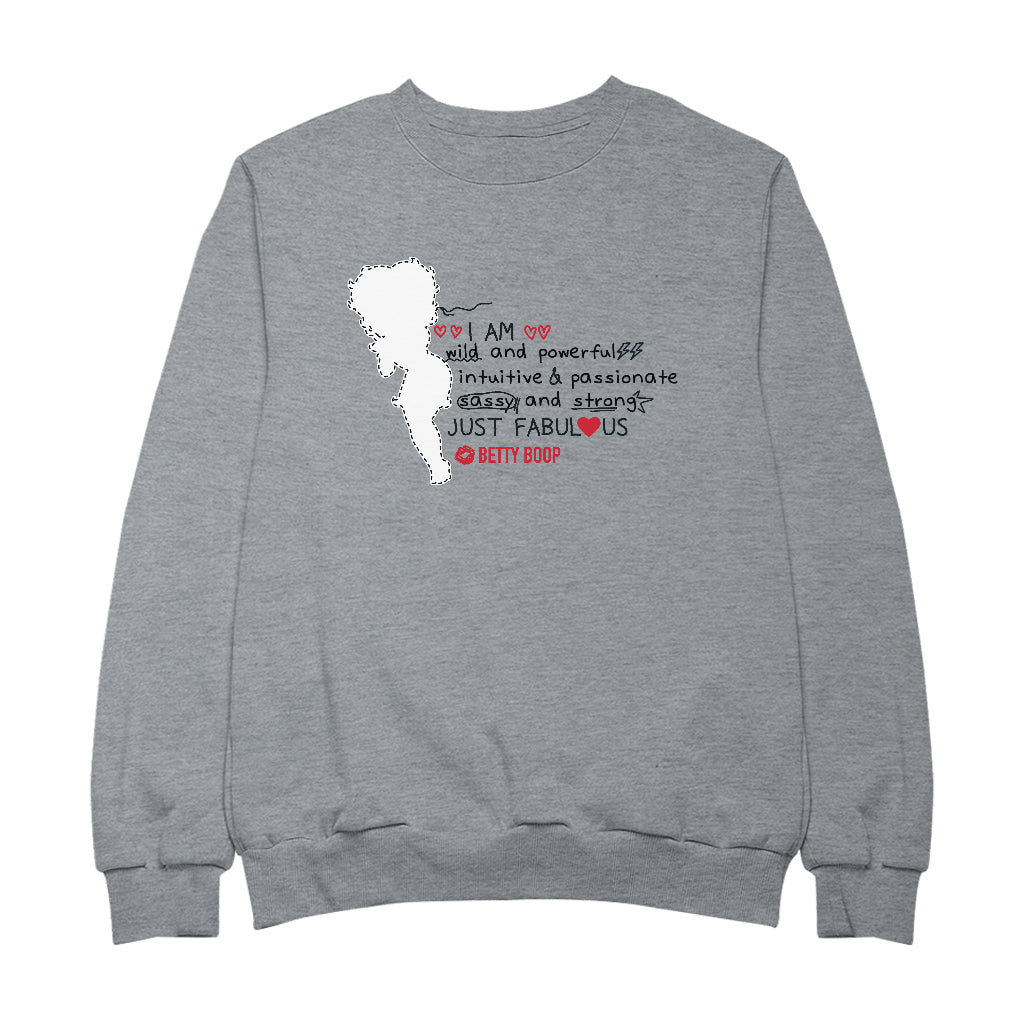 Betty Boop I Am Just Fabulous Women's Sweatshirt