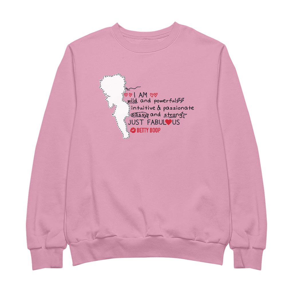 Betty Boop I Am Just Fabulous Women's Sweatshirt-Betty Boop Shop