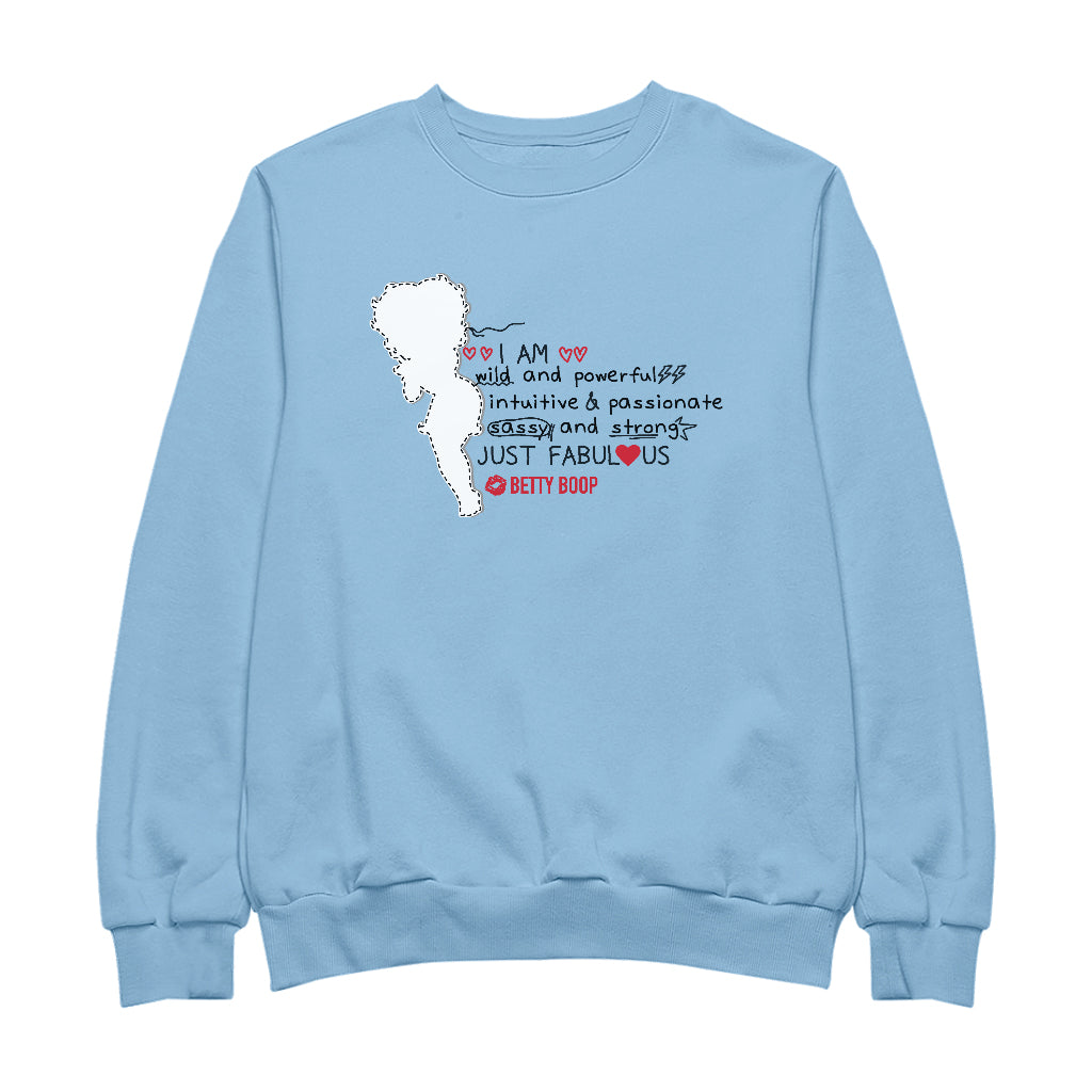 Betty Boop I Am Just Fabulous Women's Sweatshirt-Betty Boop Shop