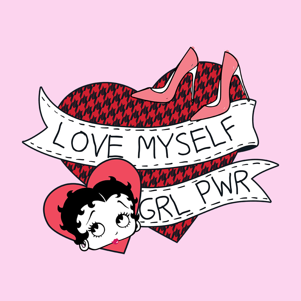 Betty Boop Love Myself Girl Power Women's Hooded Sweatshirt-Betty Boop Shop