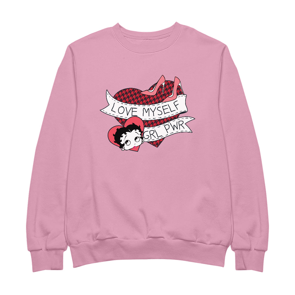 Betty Boop Love Myself Girl Power Women's Sweatshirt-Betty Boop Shop