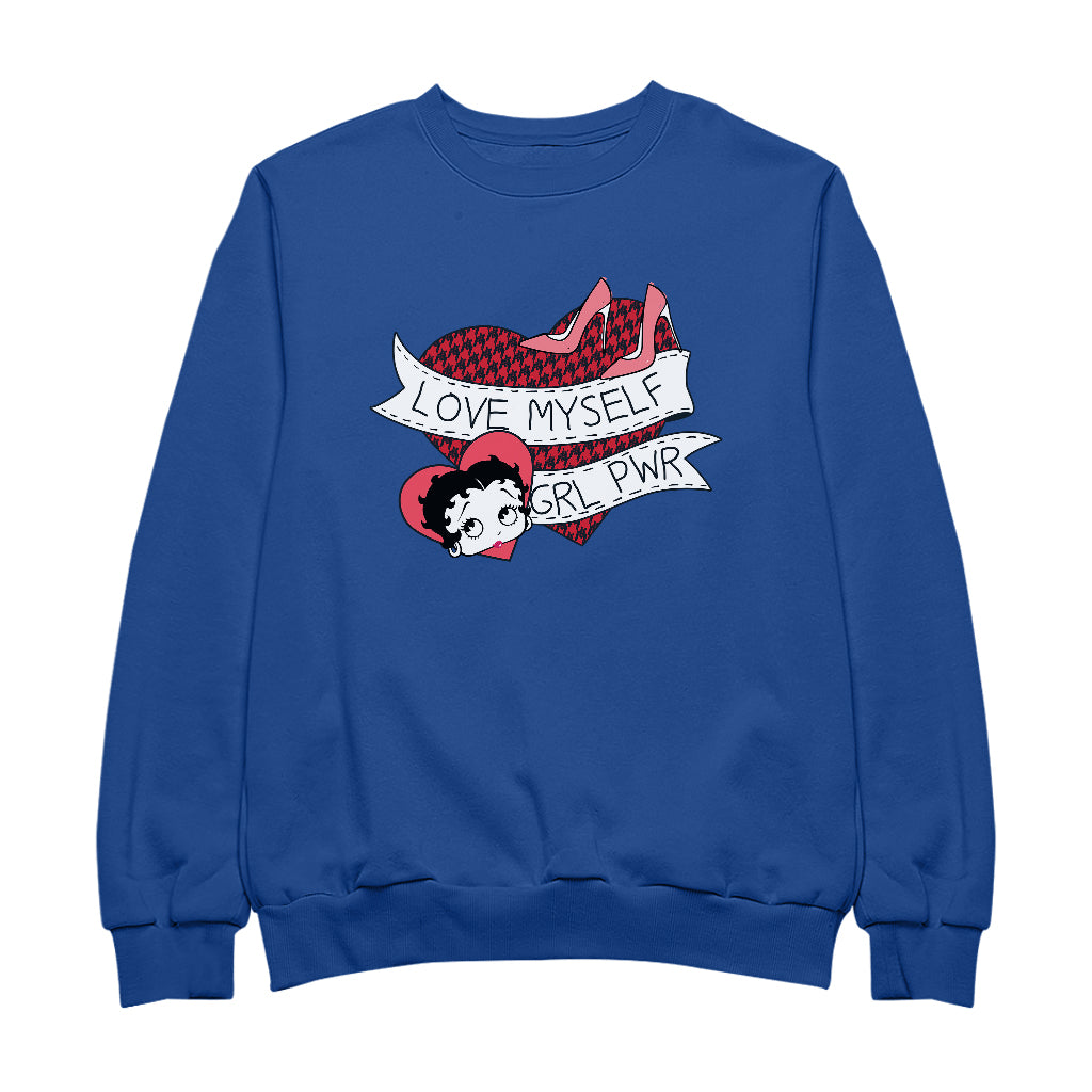 Betty Boop Love Myself Girl Power Women's Sweatshirt-Betty Boop Shop