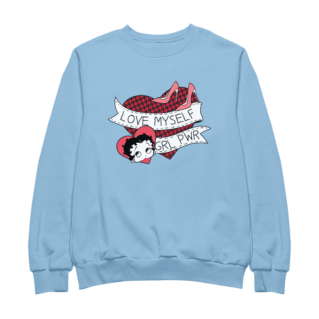 Betty Boop Love Myself Girl Power Women's Sweatshirt-Betty Boop Shop